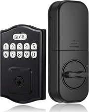 Keyless Smart Door Lock,Electronic Deadbolt with 4 Backup Keys, Auto-Lock