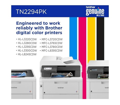 Brother Genuine TN229 4PK Black Cyan Magenta Yellow Toner Cartridges - 第 5/8 張圖片