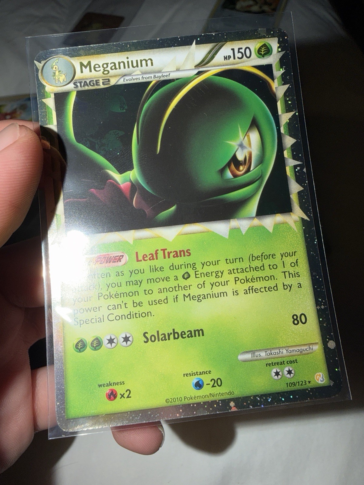 Meganium (Prime) 109/123 Heartgold & Soulsilver Holo Near Mint NM