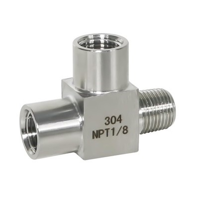 1/8 NPT tee pipe fitting female x female x male 3 ways T thread pipe adapter,...