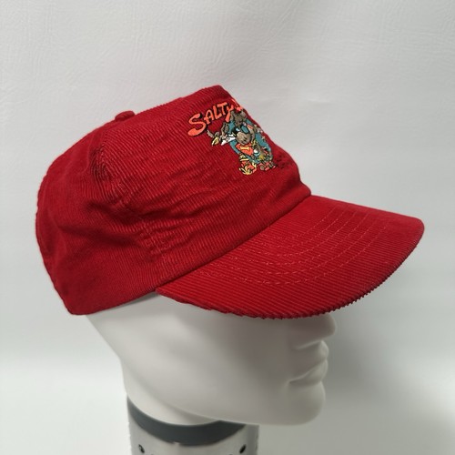 Vintage Salty Dog Daytona Beach Hat Red Corduroy Made In USA - Picture 8 of 12