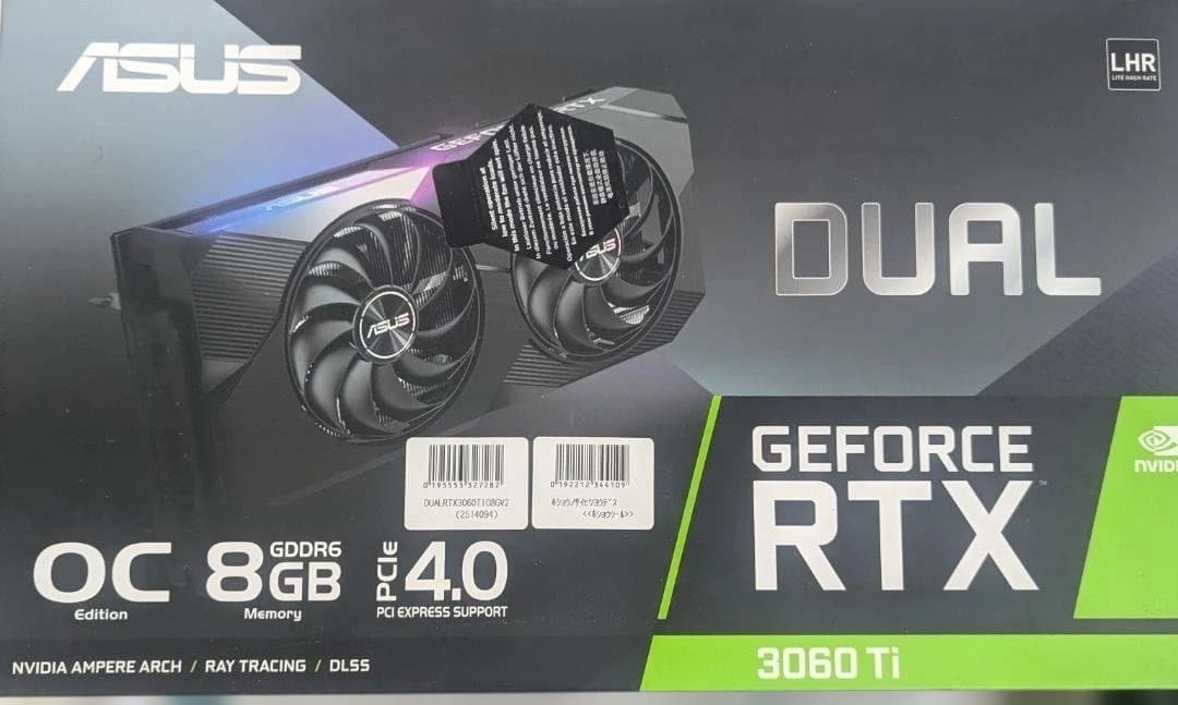 ASUS NVIDIA Dual GeForce RTX 3060 Ti V2 OC Edition LHR 8GB GDDR6