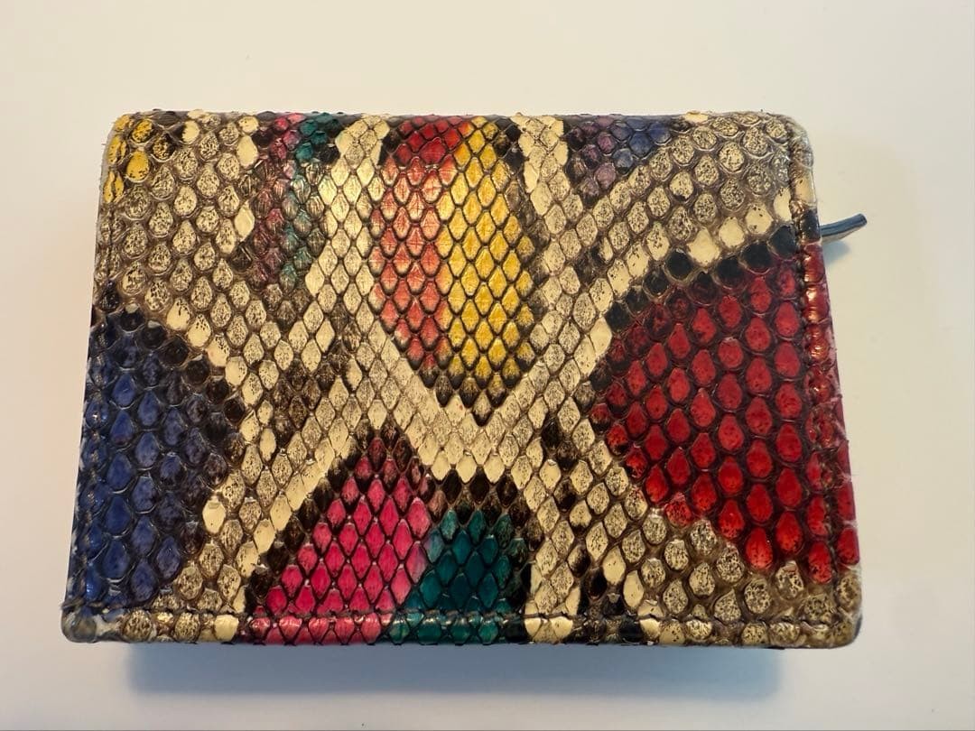 Gucci Python Pattern Bifold Wallet Leather Slim C… - image 2