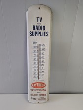 Raytheon TV & Radio Tubes Vintage Thermometer 36" X 8"