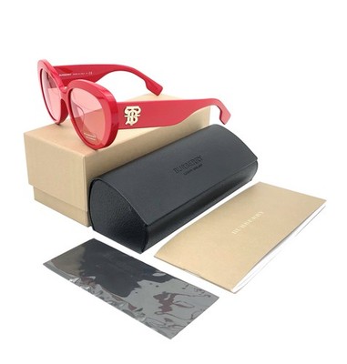 Burberry Rose BE4298F 391984 54mm Red w/Pink Lenses Sunglasses