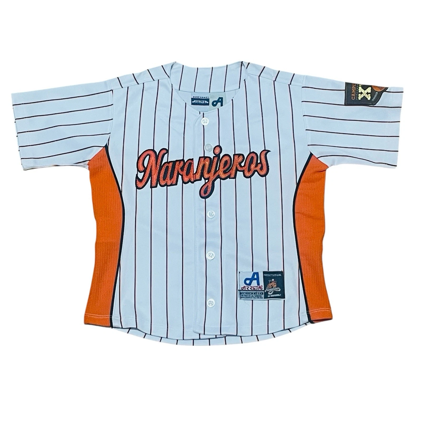 Naranjeros de Hermosillo Kids Baseball Jersey Size 6 Made in Mexico