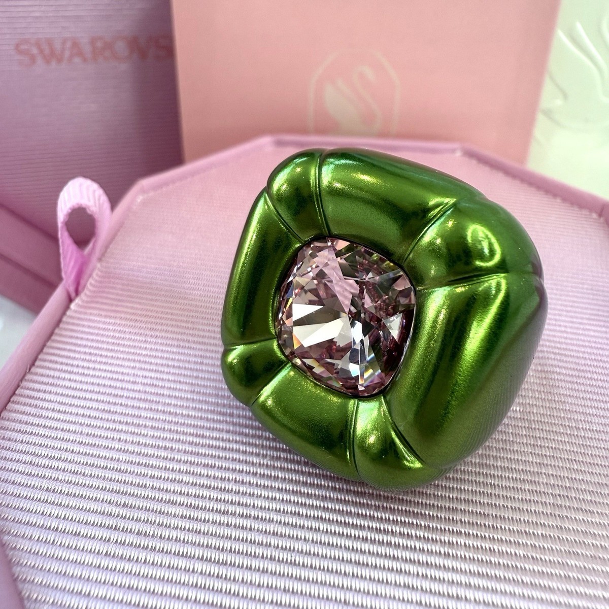 dulcis swarovski statement rings Swarovski Dulcis Green Cocktail Ring 5601542 Size 55 for Special