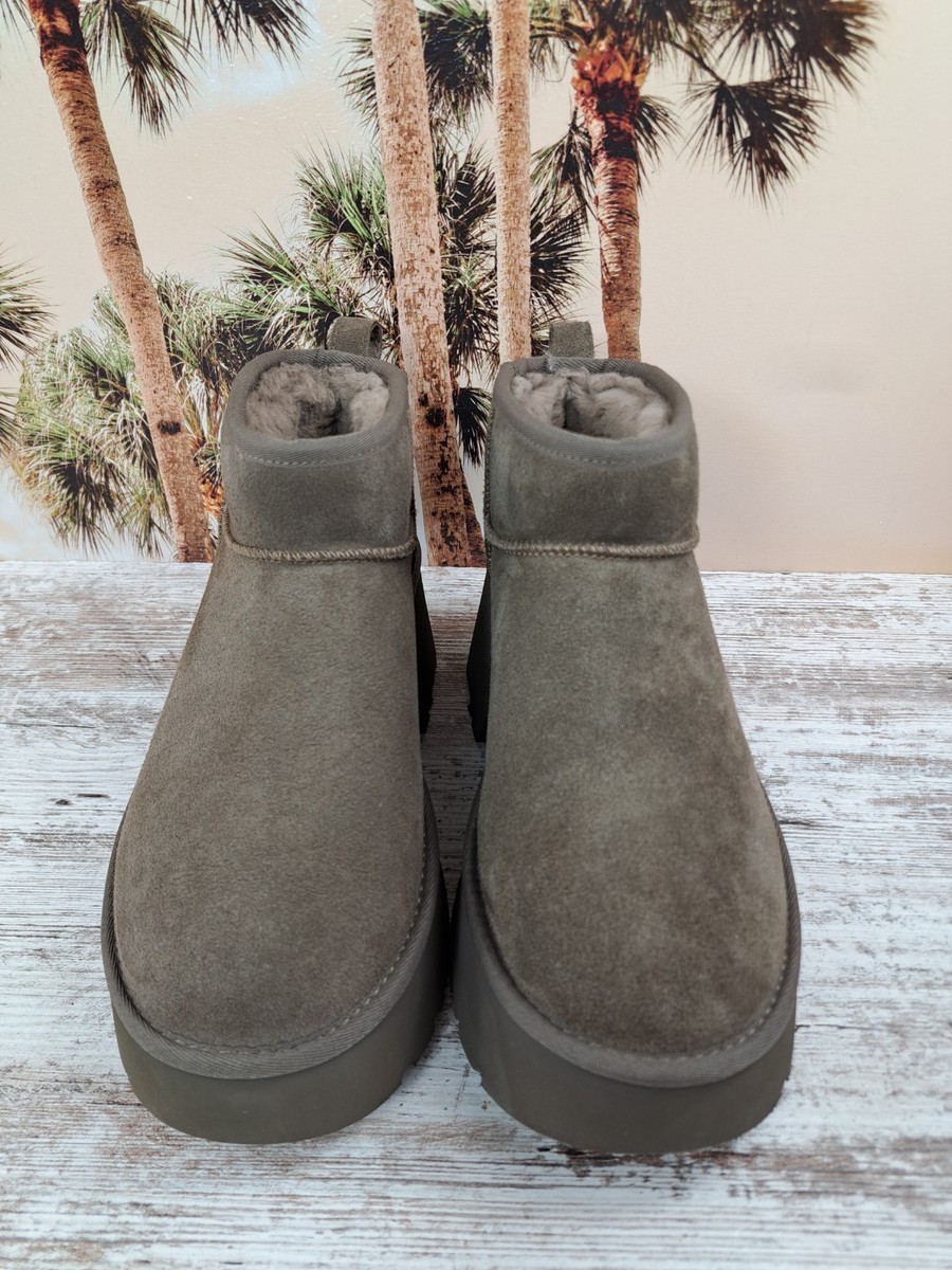 Ugg Classic Ultra Mini New Heights Boots Hickory Brown Women's