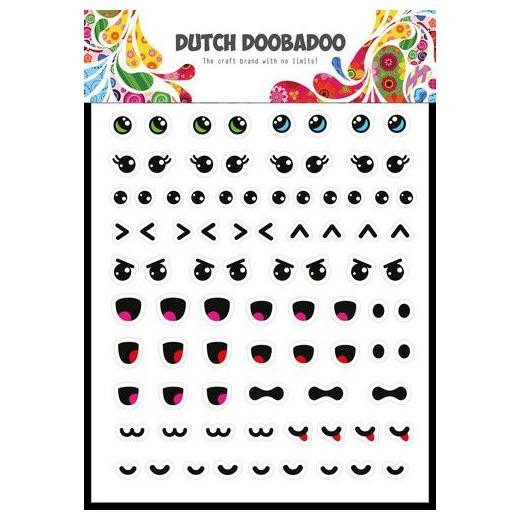 Dutch Doobadoo A5 Build Up Stickers - Kawaii Faces 491.200.027