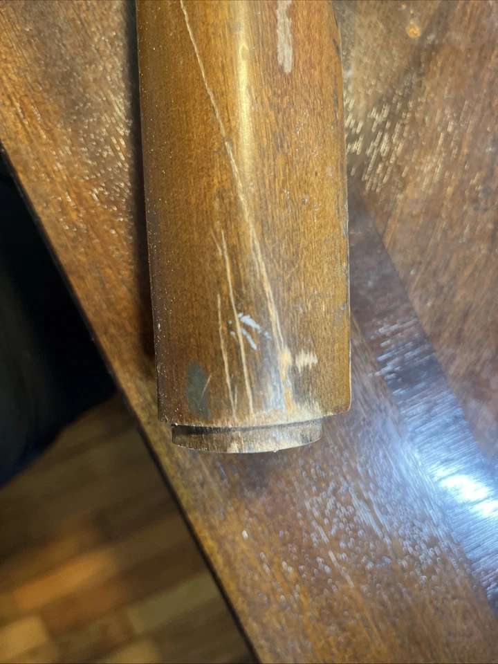 Culata de madera Ruger Mini 14 vintage despojada con placa a tope agrietada y ranurada mala Foto 4 de 4