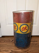 Vintage Chevy OK Used Cars Dealership Ashtray Garbage Can