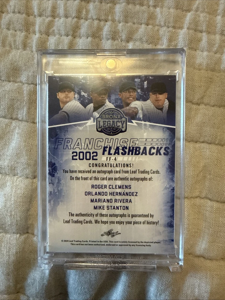 Bronx Legacy 2002 Franquicia Flashback FF-4 Quad Auto/10 Yankees Foto 2 de 2