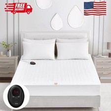 Electric Heated Mattress Pad Full Size, 54" x 75", Bed Warmer, 9 Heat Settings