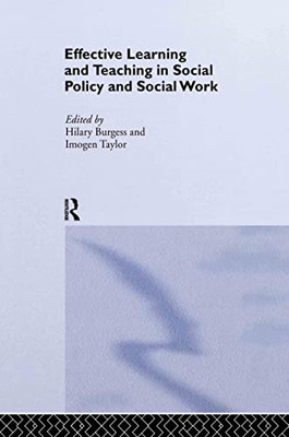 Effective Learning and Teaching in Social Policy and So - HardBack NEW Hilary Bu