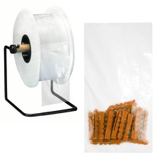 8 Rolls 8000 Pre-Opened Poly Bags 4x8 2.80 Mil Clear Seamless Tubing