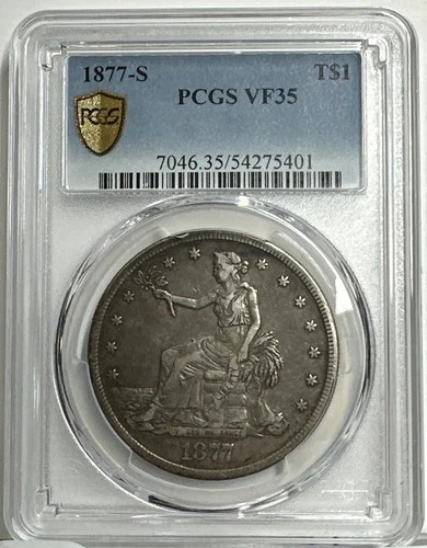 1877-S Trade Dollar   PCGS VF-35