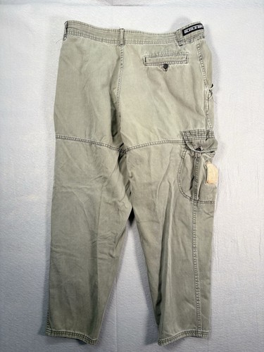 Vintage 90s Y2k Bugle Boy Baggy Loose Cargo Pants Skater Grunge Green 34x30 - Picture 7 of 7