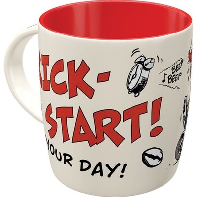 Nostalgic-Art - Kaffeebecher Kaffeepott Kaffeetasse Keramik Groß - Kick-Start
