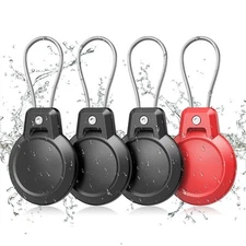 Waterproof AirTag Keychain Holder - 4 Pack Airtag Holder for Apple AirTag 360...