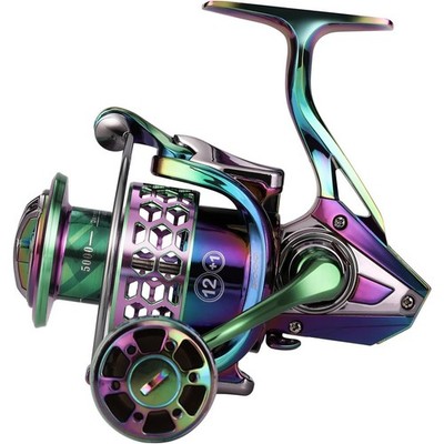 Fishing Reel,Colorful Aluminum Frame Spinning Reels with12+1 Stainless BB