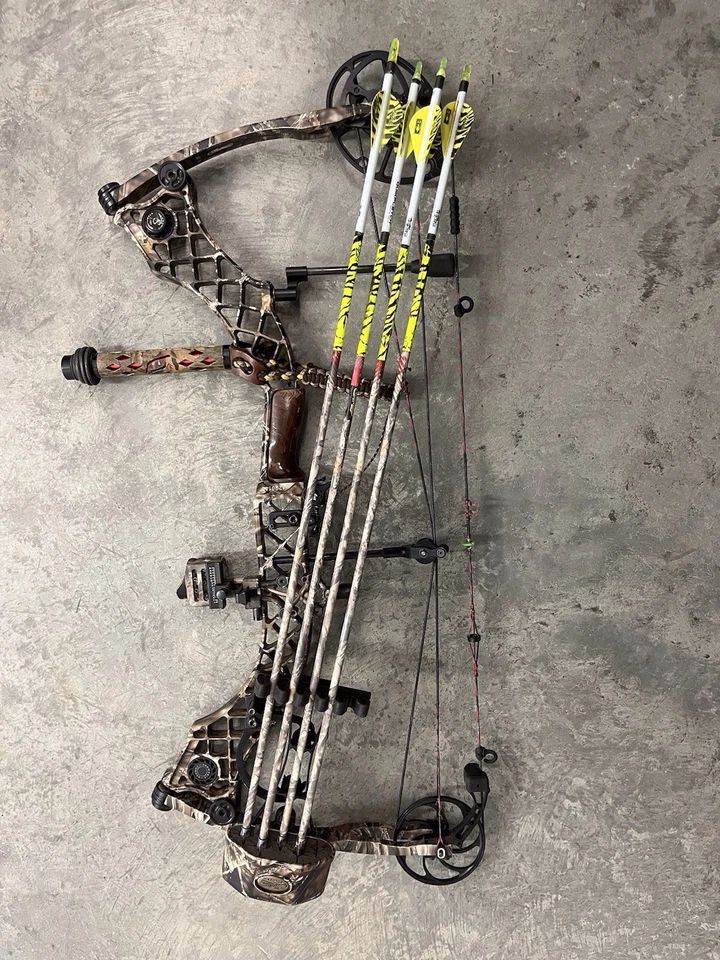 Mathews Heli-m, diestro, 60-70 lb DW, 29 pulgadas DL, camuflaje perdido, RTH Foto 3 de 4