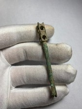 Certified Authentic Antiquity Ancient Roman Bronze Warded Chest Key 100AD