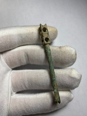 Certified Authentic Antiquity Ancient Roman Bronze Warded Chest Key 100AD