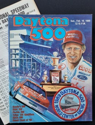 1989 NASCAR Daytona 500 Program/Lineup, Darrell Waltrip Win #74