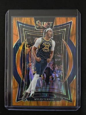  Myles Turner 2024-25 Select Basketball #4 Concouse Orange Shock Prizm