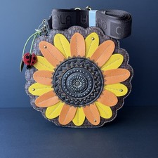 Chala Sunflower Novelty RFID Protected Purse with Adjustable Crossbody Strap NWT