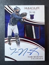 2016 Immaculate Collection Rookie Auto Patch Tom Murphy #128 Red /49