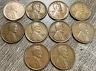 KEY DATES 1909-1926 PDS Lincoln Wheat Cent 1C Collection, 10 Coins Total, Circ