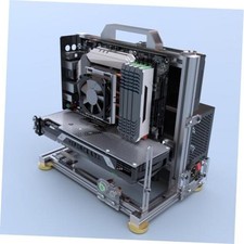 DIY Open Frame PC Chassis, Aluminum Computer Case, Supports MATX 2.MATX
