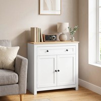 Homcom Sideboard KüChenschrank Mit Schublade DoppeltüR Verstellbar Einlegeboden