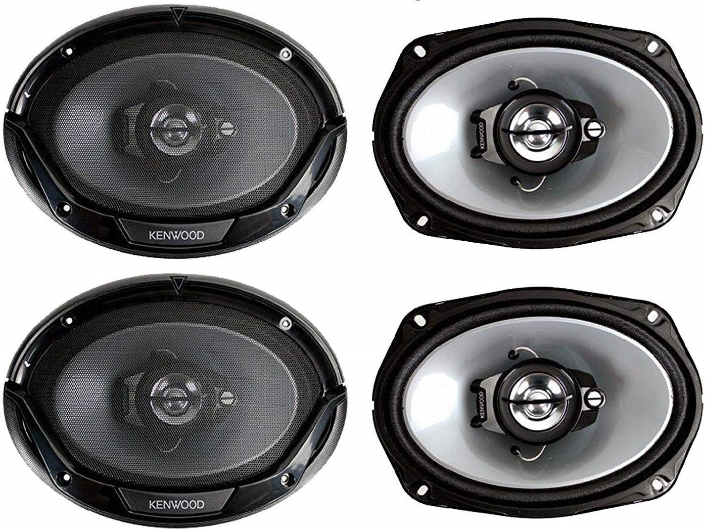 4) New Kenwood KFC-6966S 6x9" 800 Watt 3-Way Car Audio Coaxial Speakers Stereo