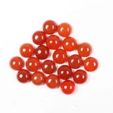 AAA Natural Red Onyx Cabochon Round Shape Loose Gemstone