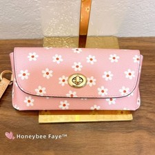 NWT Coach Sunglass Case With Floral Print CFA48 Gold/Pink Multi