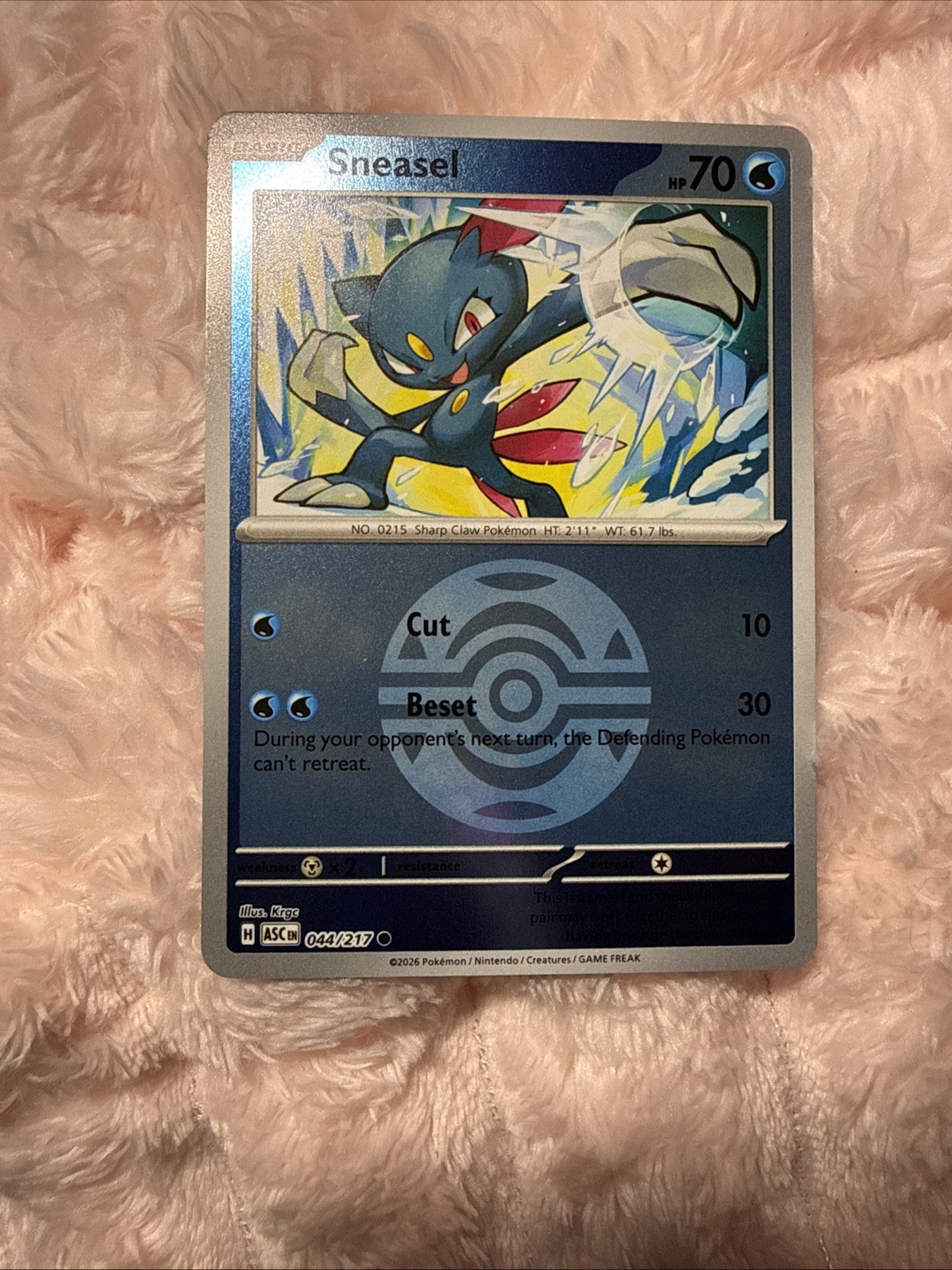Sneasel (Dusk Ball) Common ME: Ascended Heroes 044/217 NM