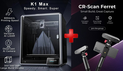 Creality K1 Max 3D Drucker Bundle mit Creality Ferret 3D Scanner