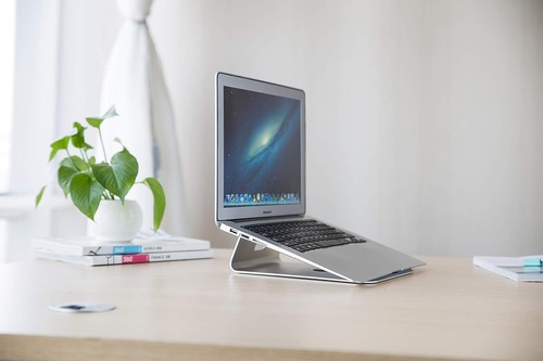 Newstar NSLS025 Raised Aluminium Laptop Stand - Silver Silver Raised Laptop Stan - Afbeelding 4 van 5