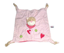 Esprit Sigikid KATZE grau braun weiß Schmusetuch Schnuffeltuch Kuscheltuch Herz