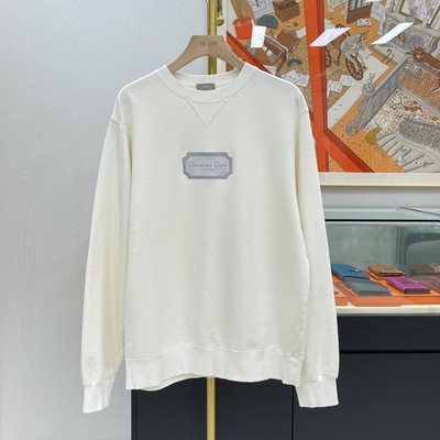 Dior Couture Stickerei Logo Sweatshirt Weiß XL 128928166