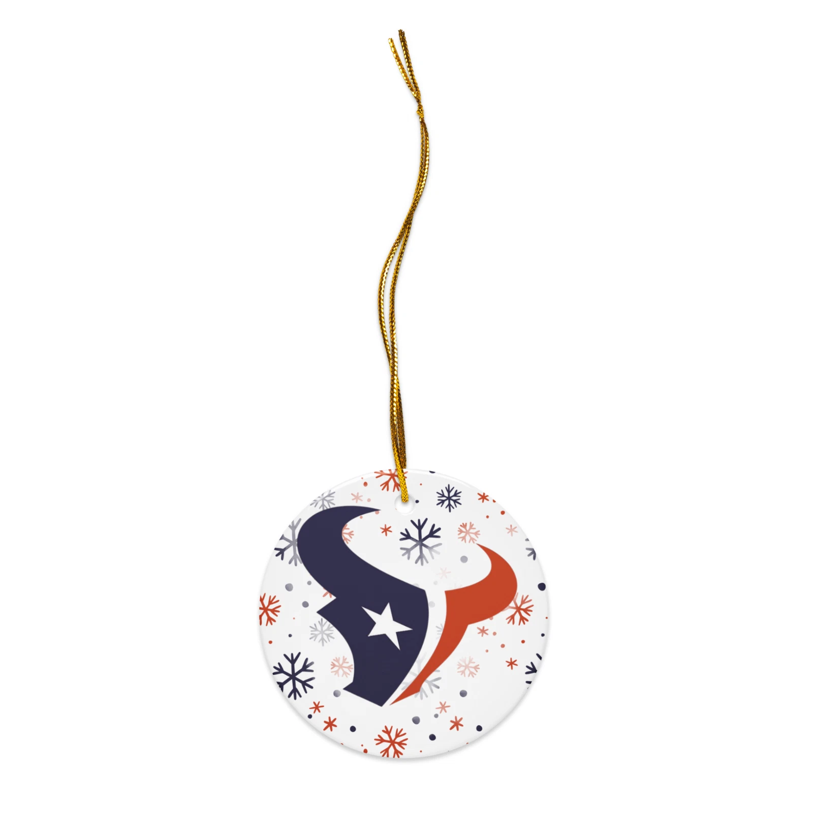 Houston Texans Christmas Tree Holiday Flat Ornament