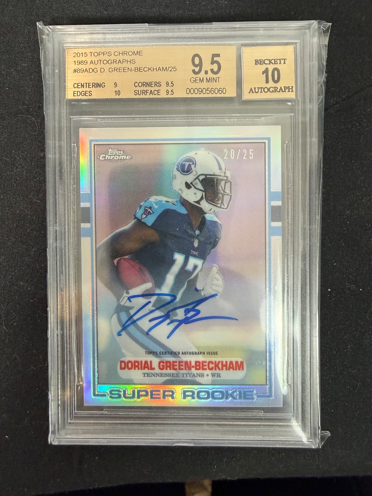 Dorial Green-Beckham Topps Chrome 1989 Super Rookie #89DG Autograph