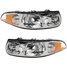 Halogen Headlight For 2000 And 2005 Buick Lesabre Lh Rh W Bulb Smooth High Beam
