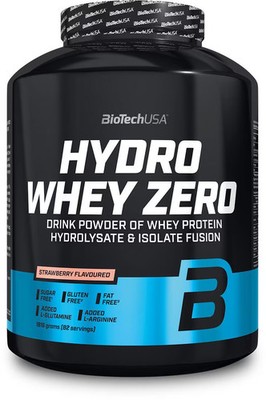 BioTech USA Hydro Whey Zero, 1816 g Dose, Erdbeere