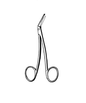 Frazier-Taylor Dural Scissors, 6'', Angled, 1 Blade with Probe Tip