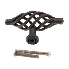 Top Knobs Normandy Birdcage Twist 3 1/4" Cabinet T Knob Pewter M625