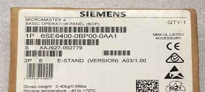 NEW IN BOX SIEMENS 6SE6400-0BP00-0AA1 6SE6 400-0BP00-0AA1