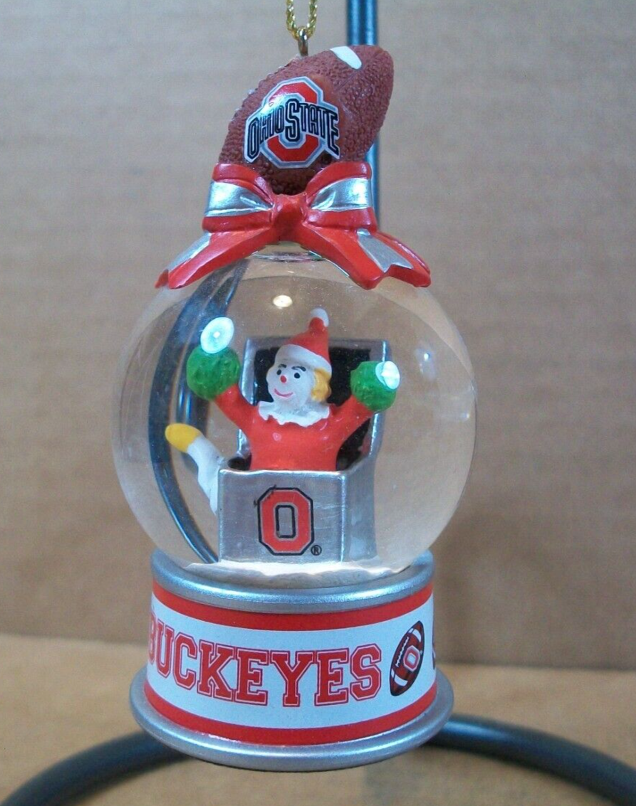 Danbury Mint Ohio State Buckeyes Snow Globe Ornament Jack In The